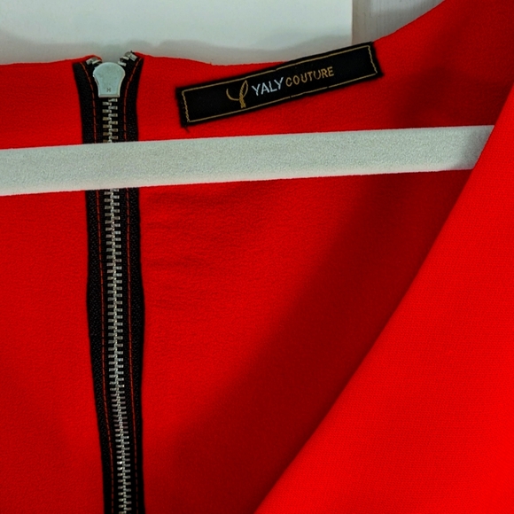 Yaly Couture Designer Orange Dress- - Picture 2 of 5